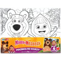 Набор для рисования MultiArt Холст для росписи Маша и Медведь CANV15X20-127191