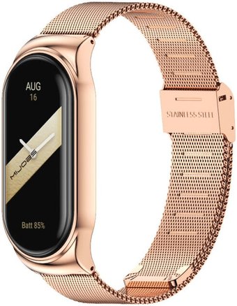 Браслет Mijobs Миланская петля для Xiaomi Smart Band 7 (розовое золото)