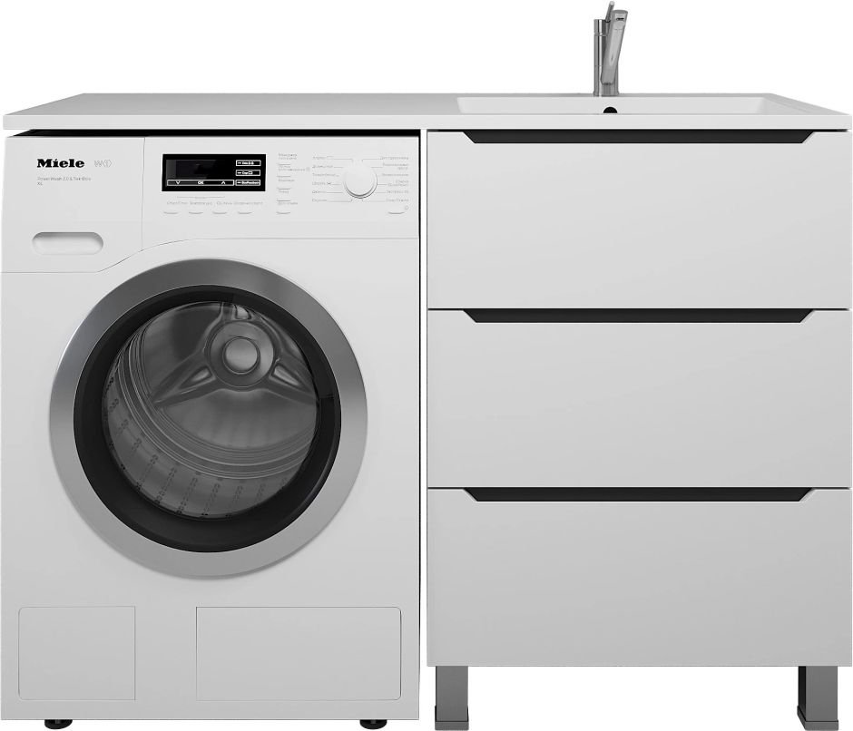 

Uperwood Тумба под умывальник Tanos 58х47.5х76.5 см 3 ящика (белый/графит)