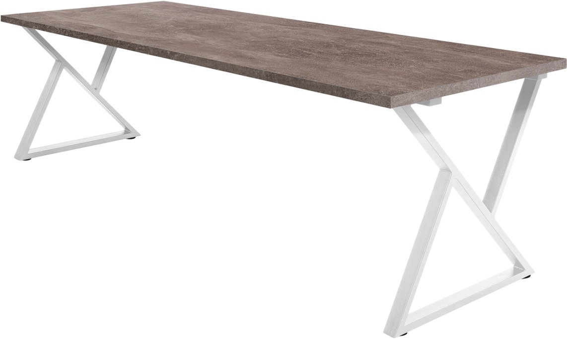 

Кухонный стол Millwood Дели Л 160x80x75 (бетон/металл белый)