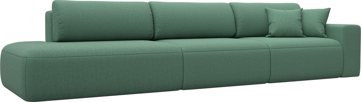 

Диван Лига диванов Лига-036 НПБ Модерн Лонг подлокотник справа 124212 (рогожка амур зеленый)