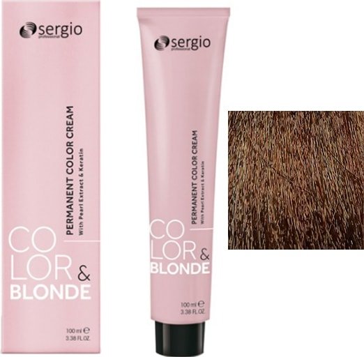

Крем-краска для волос Sergio Professional Color&Blonde 7.34 средне-русый золотисто-медный