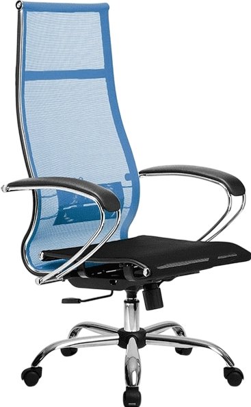 

Офисное кресло Metta SK-1-BK Комплект 7, Ch ов/сеч (пластиковые ролики, васильковый)