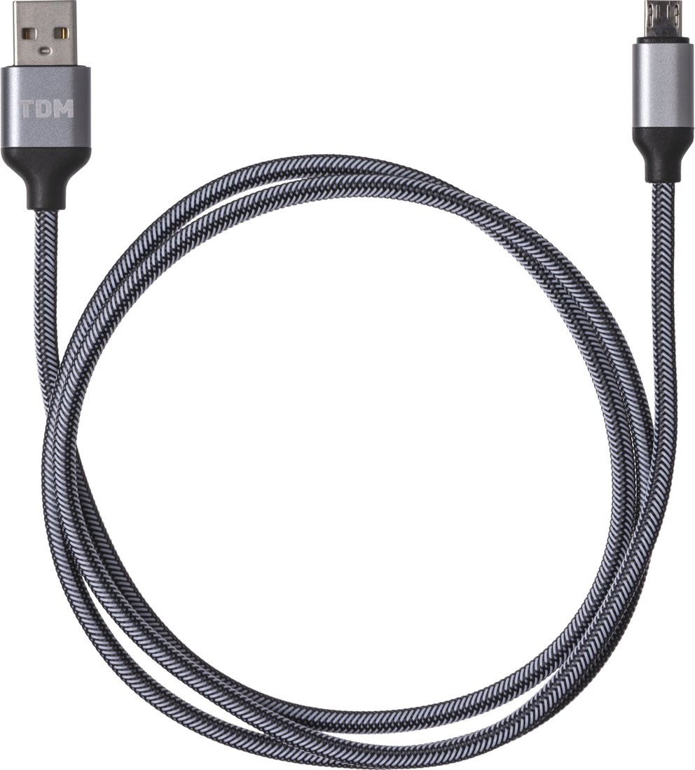 

Кабель TDM Electric USB Type-A - microUSB SQ1810-0310 (1 м, серый)