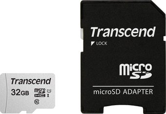 Карта памяти Transcend microSDHC 300S 32GB + адаптер