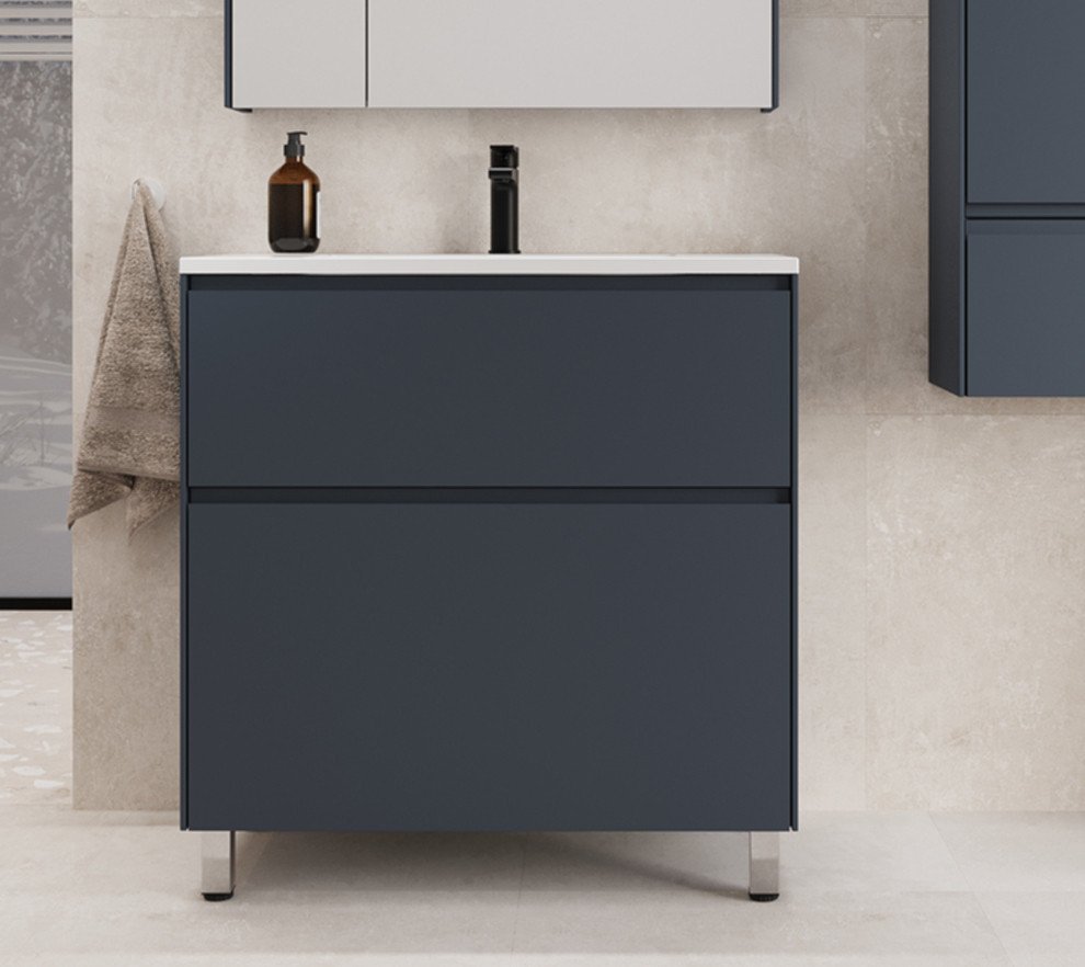 Symbolite Тумба под умывальник Лима 100 Line Plus 2 ящика (графит)