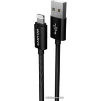 Кабель Canyon MFI-3 CNS-MFIC3PB USB Type-A - Lightning (1 м, черный)