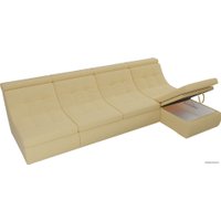 Модульный диван Лига диванов Холидей люкс 105562 (микровельвет, желтый)