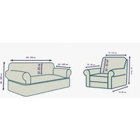 Комплект чехлов для дивана и кресла Mio Tesoro КПО-1 жаккард Люкс 10018/1473