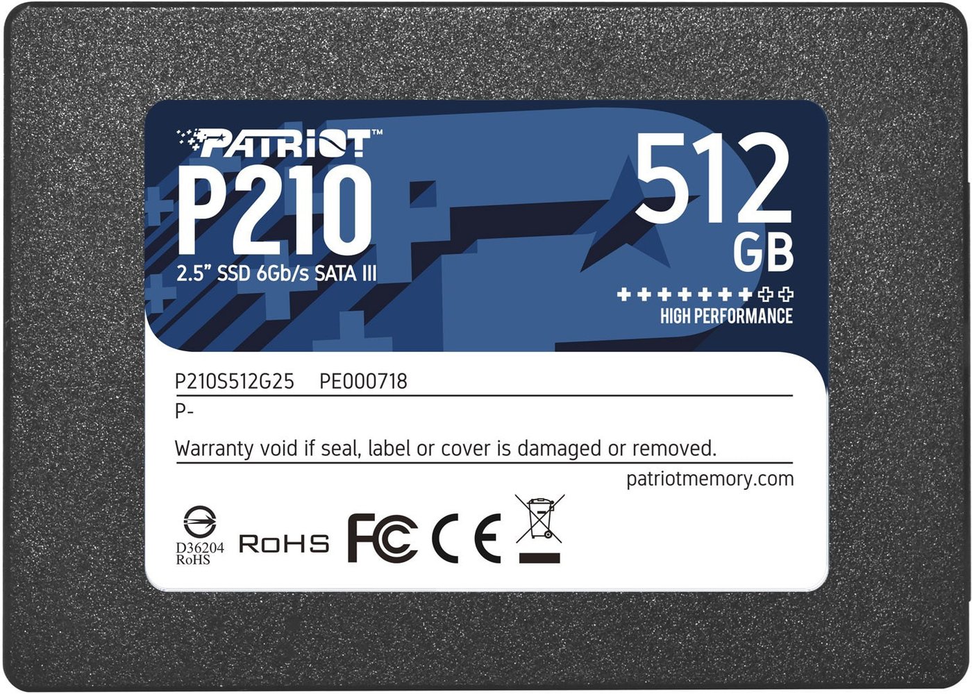 

SSD Patriot P210 512GB P210S512G25