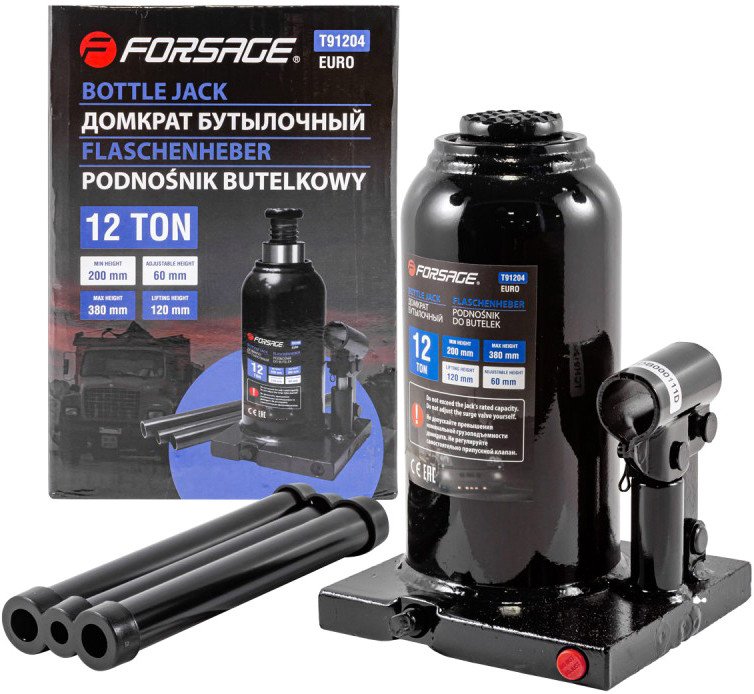 

Бутылочный домкрат FORSAGE F-T91204(Euro) 12т