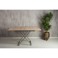 Стол-трансформер Levmar Apollo D89/S59 (дуб сонома/серебро опоры)