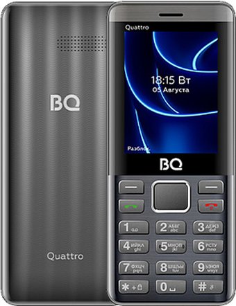 Кнопочный телефон BQ BQ-2453 Quattro (серый)
