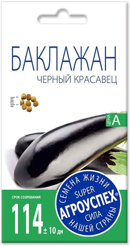 

Семена Агроуспех Баклажан Черный красавец средний 25486 0.3 г