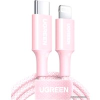 Кабель Ugreen US532 90450 USB Type-C - Lightning (1 м, розовый)