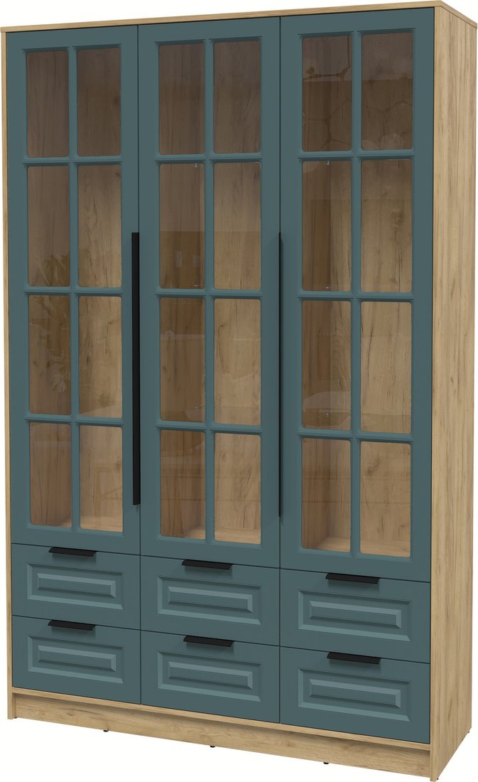 

Шкаф-витрина Интерлиния Концепт КТ-ШВ3 Деко (дуб золотой/верде)