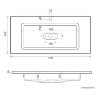 Умывальник Madera Modul 100