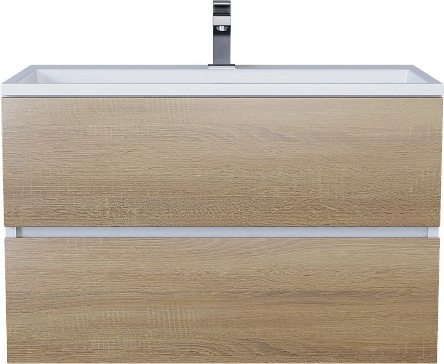 Uperwood Тумба с умывальником Barsa 80 см (белый/дуб сонома)