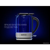 Электрический чайник Polaris PWK 1753CGL (черный/белый)