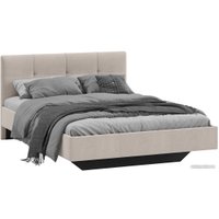 Кровать Трия Элис тип 1 с мягкой обивкой 140x200 (велюр бежевый)