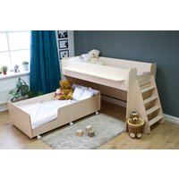 Двухъярусная кровать Красная звезда Р444 Капризун 7 160/180x80 (дуб млечный)