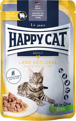 

Пресервы Happy Cat Culinary Meat in Sauce LandGeflugel 20х85 г