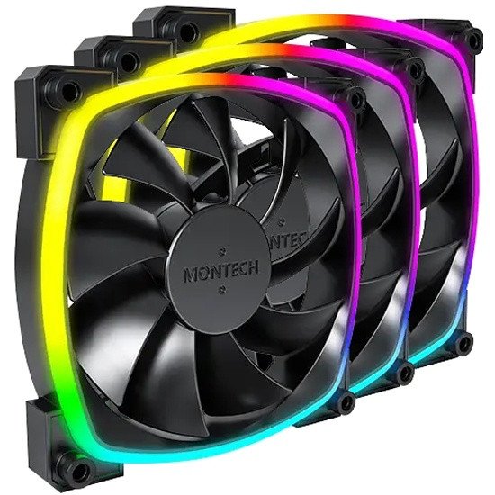 Комплект вентиляторов для корпуса Montech AX120 PWM 3 IN 1 (черный)