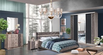 Комплект мебели для спальни КМК Мебель Монако 0913 (сосна натуральная/дуб шато)