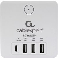 Сетевой фильтр Cablexpert CUBE-4-СU3-W