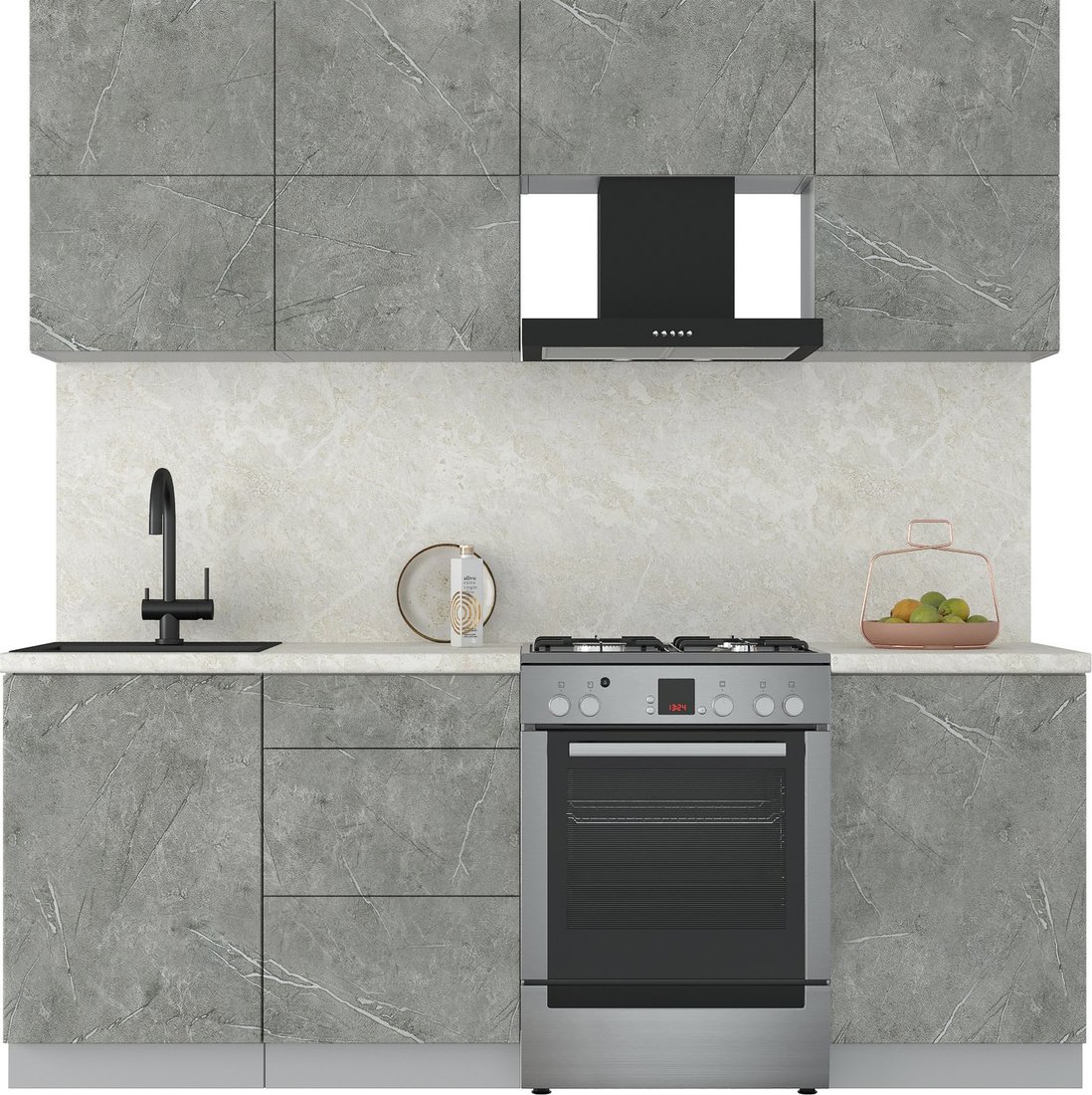 

Кухонный модуль Интерлиния Мила Матте 2.1 Б (керамика/керамика/опал светлый)