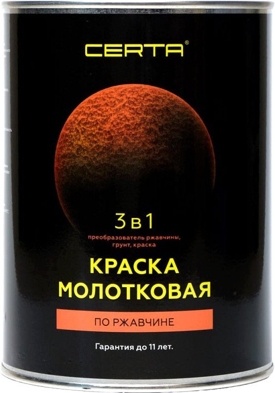 

Краска Certa Молотковая 3в1 4 кг (серебристый)