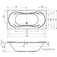 Ванна Riho Supreme 190x90 (с ножками)