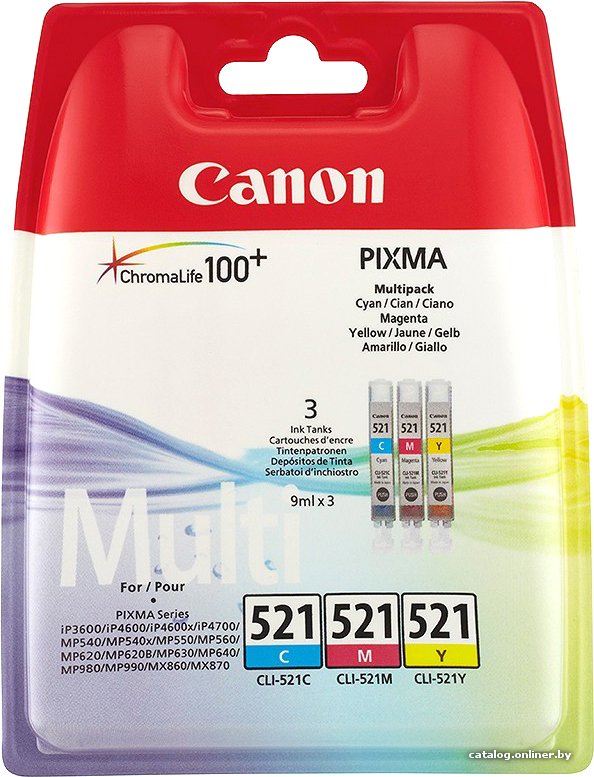 Картридж Canon CLI-521 C/M/Y Multipack