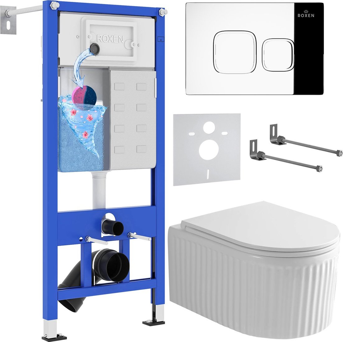 

Унитаз подвесной Roxen StounFix Dual Fresh 968273