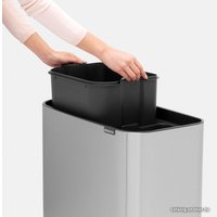 Система сортировки мусора Brabantia Bo Touch Bin 11+23 л (стальной матовый с защитой)