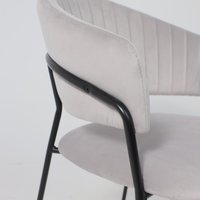 Стул с подлокотниками Алвест AV 433 (светло-серый бархат H-09/черный)