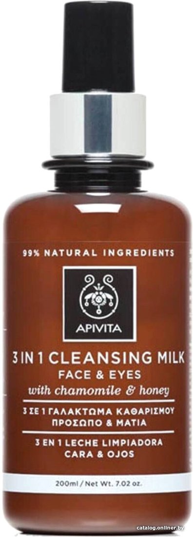 APIVITA Крем для умывания Apivita Cleansing 3в1 для лица и глаз 200 мл