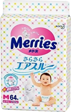 

Подгузники Merries M (64 шт)