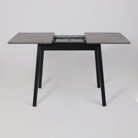 Кухонный стол Мамадома Tirk radial-94 раздвижной 94-126х64 (дымчатая керамика/черный)