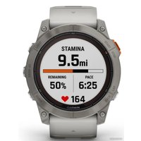 Умные часы Garmin Fenix 7X Pro Sapphire Solar (титан/оранжевый)