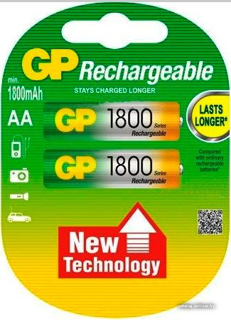 Аккумулятор GP AA 1800mAh 2 шт. [180AAHC]