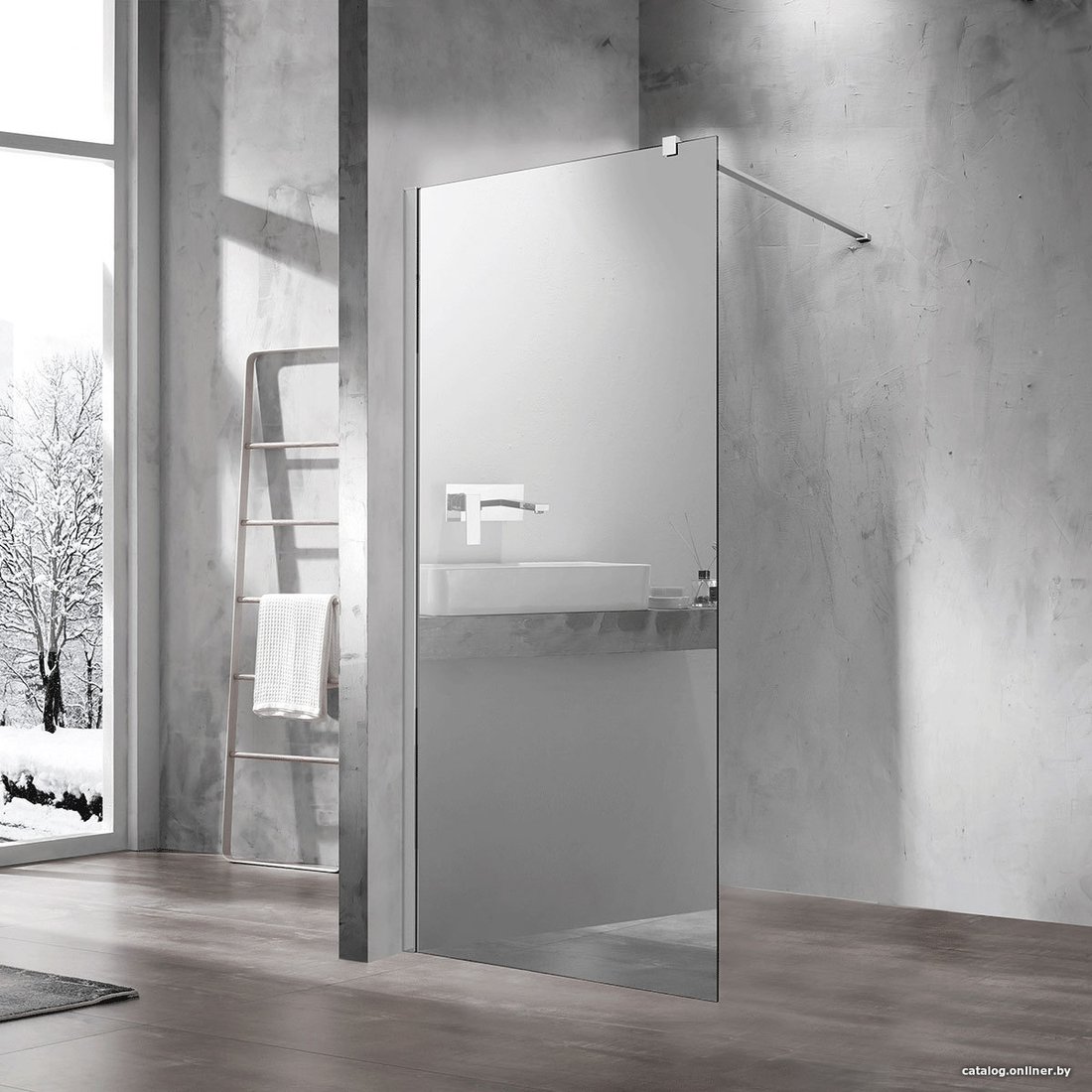 Душевая стенка Vincea Walk-In VSW-1H900MR (хром/зеркальное)