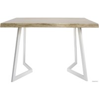 Кухонный стол Buro7 Уиллис 110 (с обзолом, дуб беленый/белый)