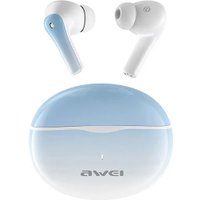 Наушники Awei T62 (белый/голубой)