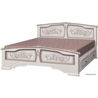 Кровать Bravo Мебель Елена 160x200 (с ящиками, дуб молочный)