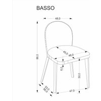 Стул Halmar Basso (серый/дуб натуральный)
