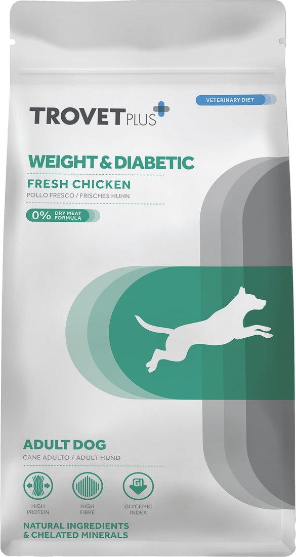 

Сухой корм для собак Trovet Plus Adult Dog Weight & Diabetic Fresh Chicken (3кг)