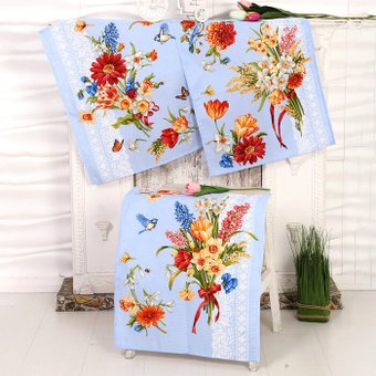 Набор полотенец DomoVita Цветы для любимых 3 шт 4161786 (ассорти)