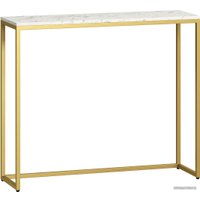 Консольный стол LoftyHome Мальборк 1627984 (мрамор сноу/золото)