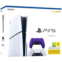 Игровая приставка Sony PlayStation 5 Slim (2 геймпада, белый/фиолетовый)